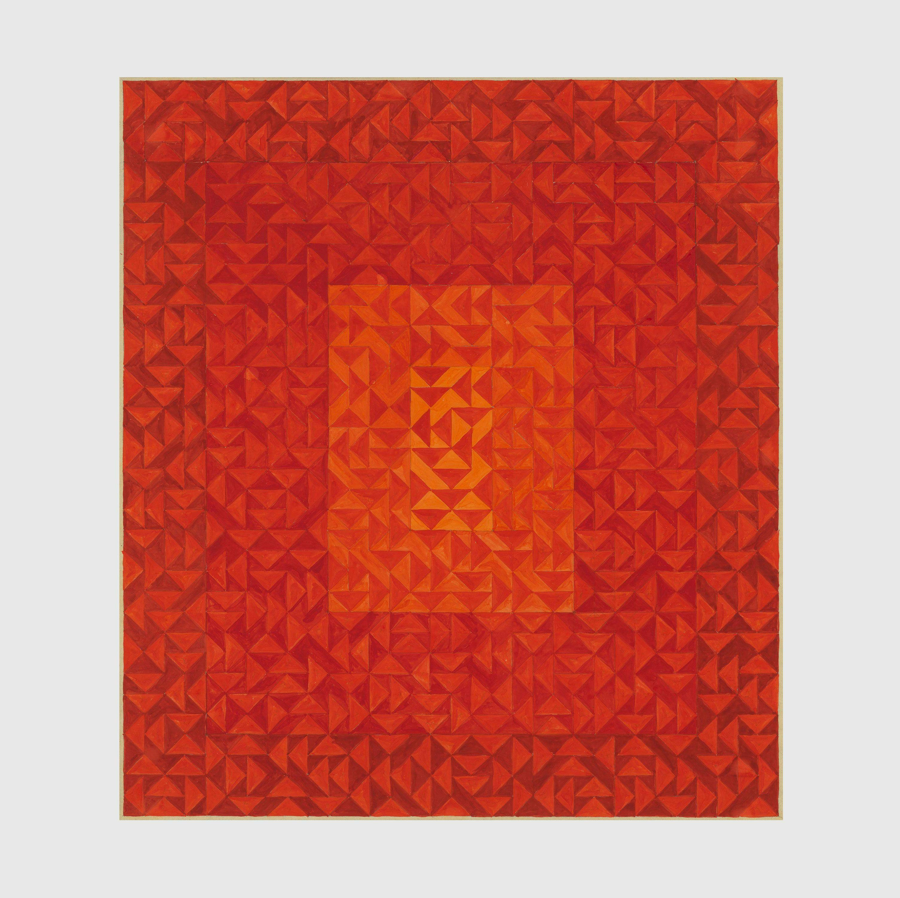 A drawing by Anni Albers, titled Color study, circa 1970.